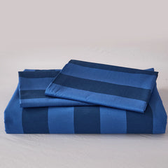 100% cotton blue stripe comforter sets