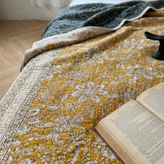 amber charcoal reversible cotton quilt texture