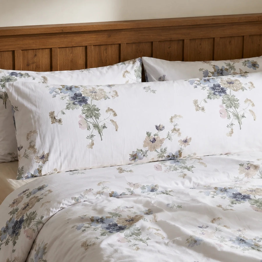 artisan gardenia botanical body pillowcase extra long floral print