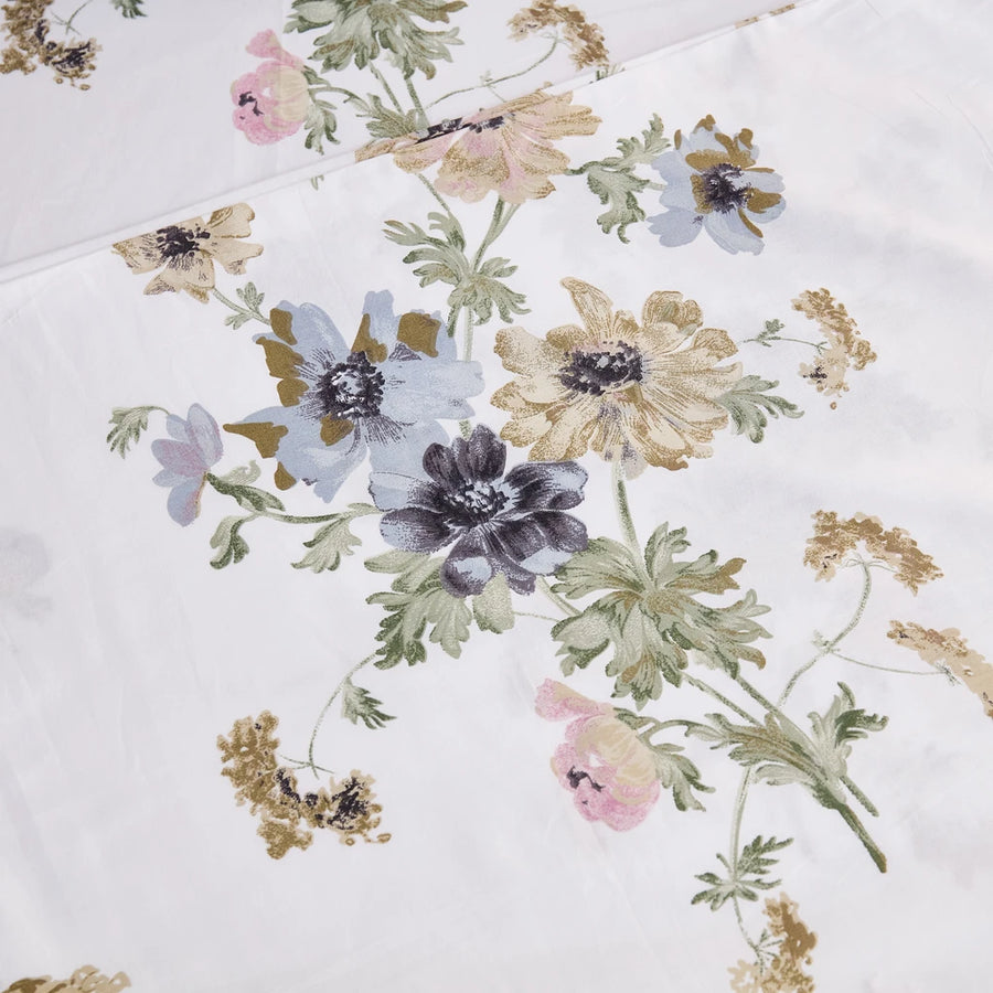 artisan gardenia botanical fabric macro high definition print