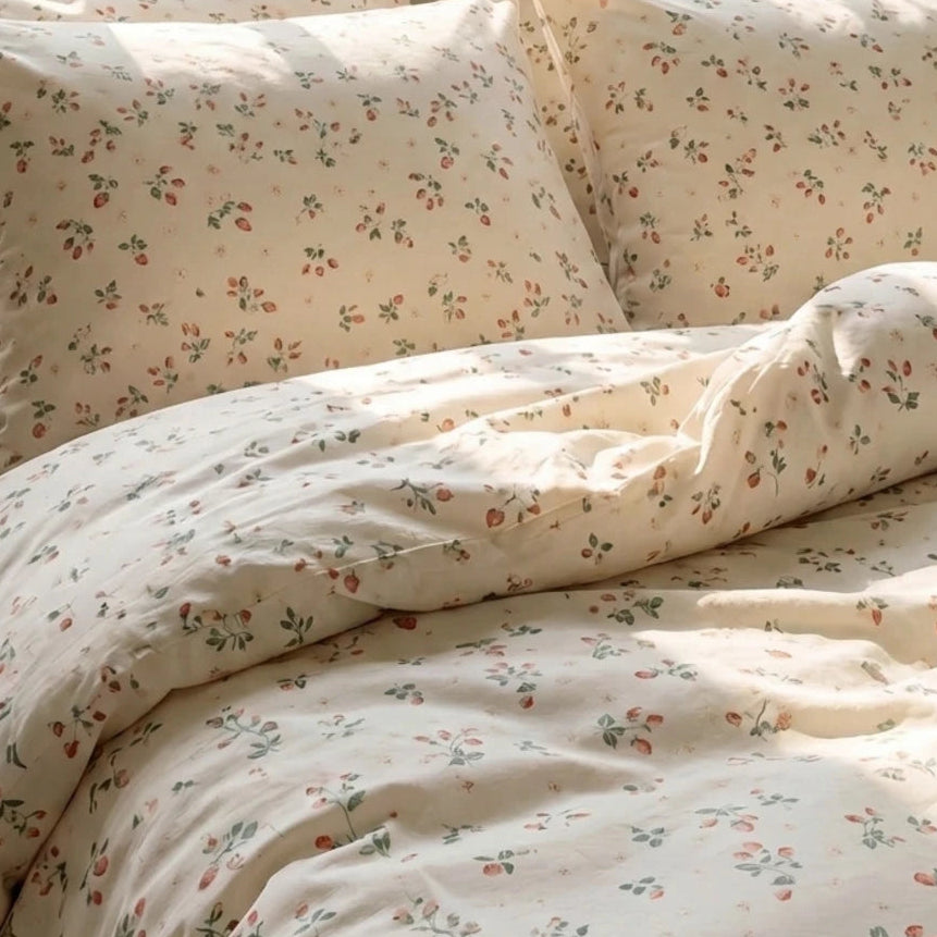 berry bramble duvet cover set sunlit pillow stack scene
