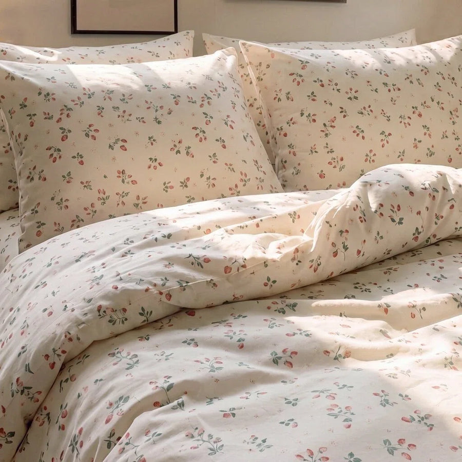 berry bramble duvet cover set sunlit pillow stack scene