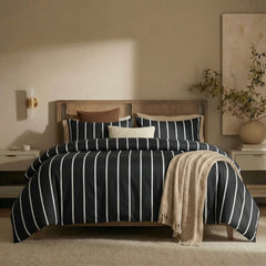 100% Cotton Track Stripe Duvet Cover Set