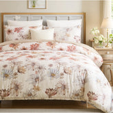 Blossom Dreams floral duvet cover set fully laid on bed with matching pillowcases