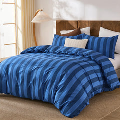 blue stripe comforter sets