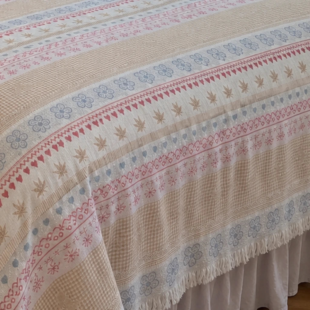 boho folk art jacquard cotton blanket texture