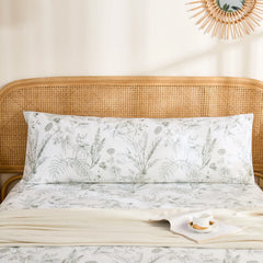 Botanical Line Cotton Long Pillowcase front single display