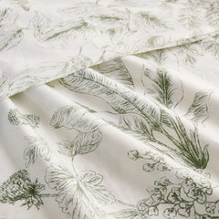 Botanical Sketch Cotton Pillowcases fabric texture detail