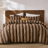 brown stripe comforter set king size
