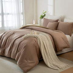 brown velvet comforter set queen size