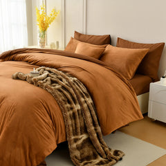 caramel velvet bedding sets