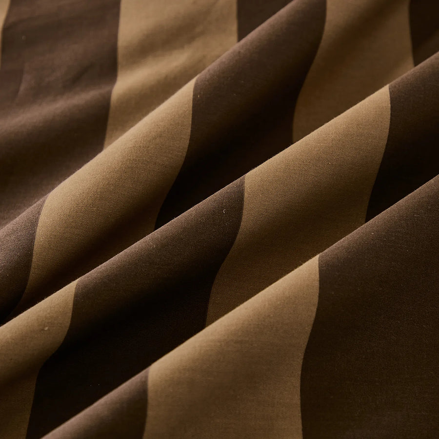 coffee bold stripe comforter set interior corner ties