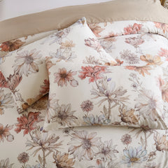 Detailed shot of the pillowcase showing the wildflower pattern