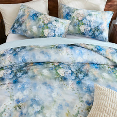 cotton blue flower bedding set