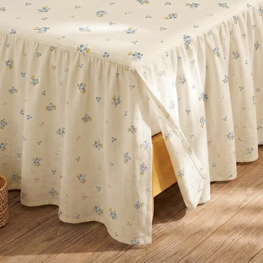 dainty wildflower meadow bed skirt continuous corner
