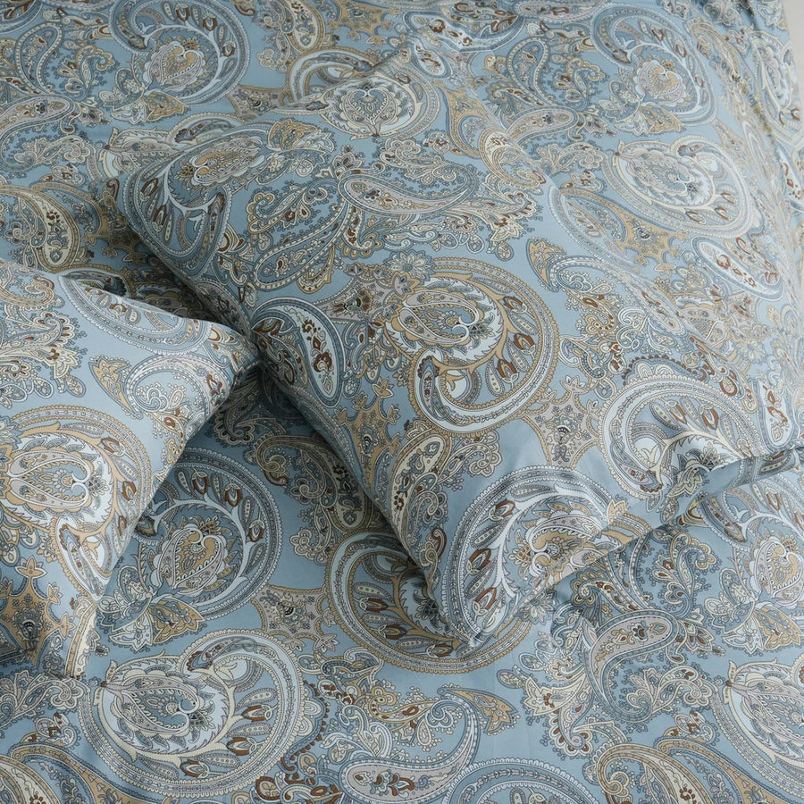 elegant azure shoreline paisley comforter vintage navy decor