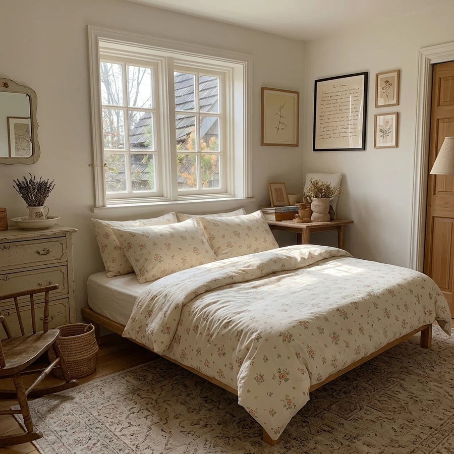 elegant vintage rose pattern bed linens timeless classic look