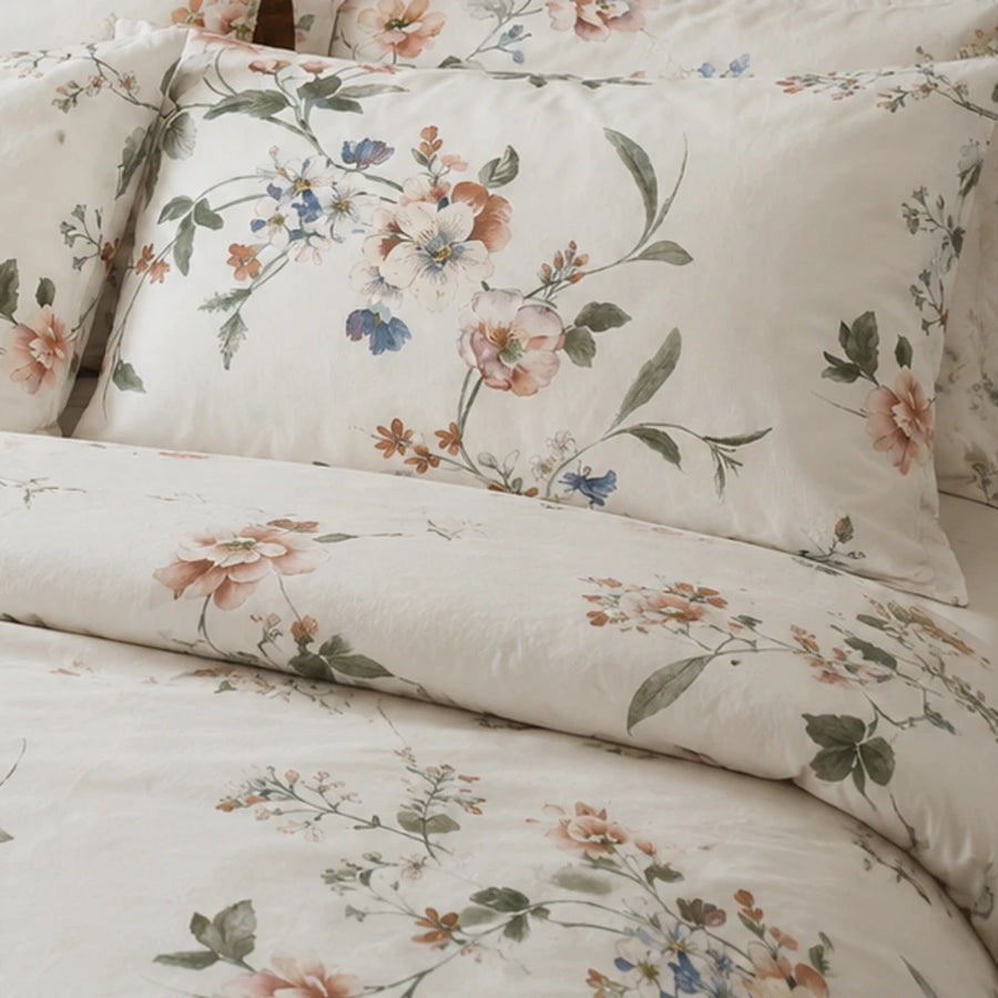 enchanted garden floral bedding set cottagecore aesthetic
