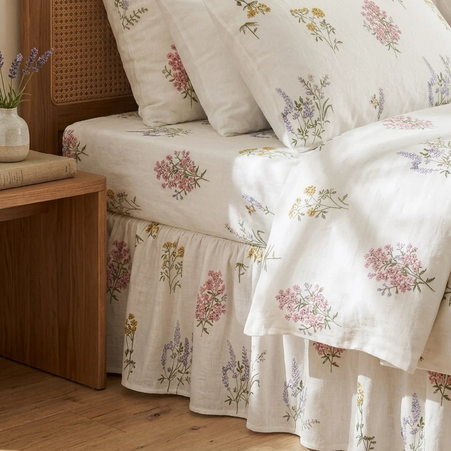 english toile botanical bedding set complete cottage look