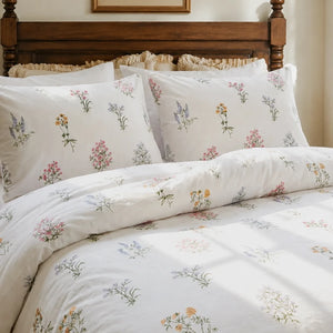 english toile botanical duvet cover set white floral bedding