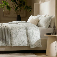 Floral print bedding set side view