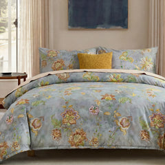 Floral print duvet cover front view