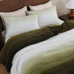 gradient grey milk velvet comforter set king