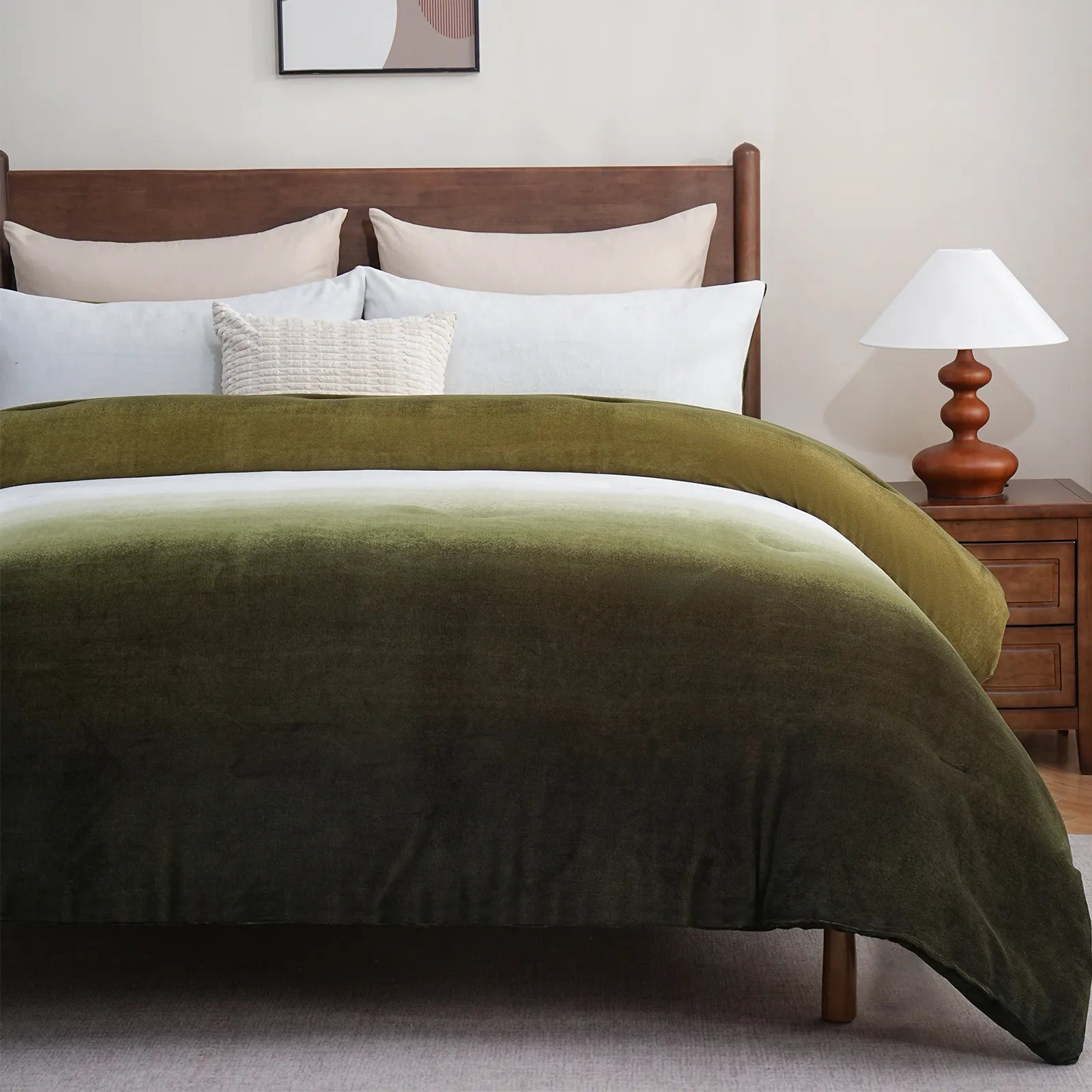 gradient grey milk velvet comforter sets