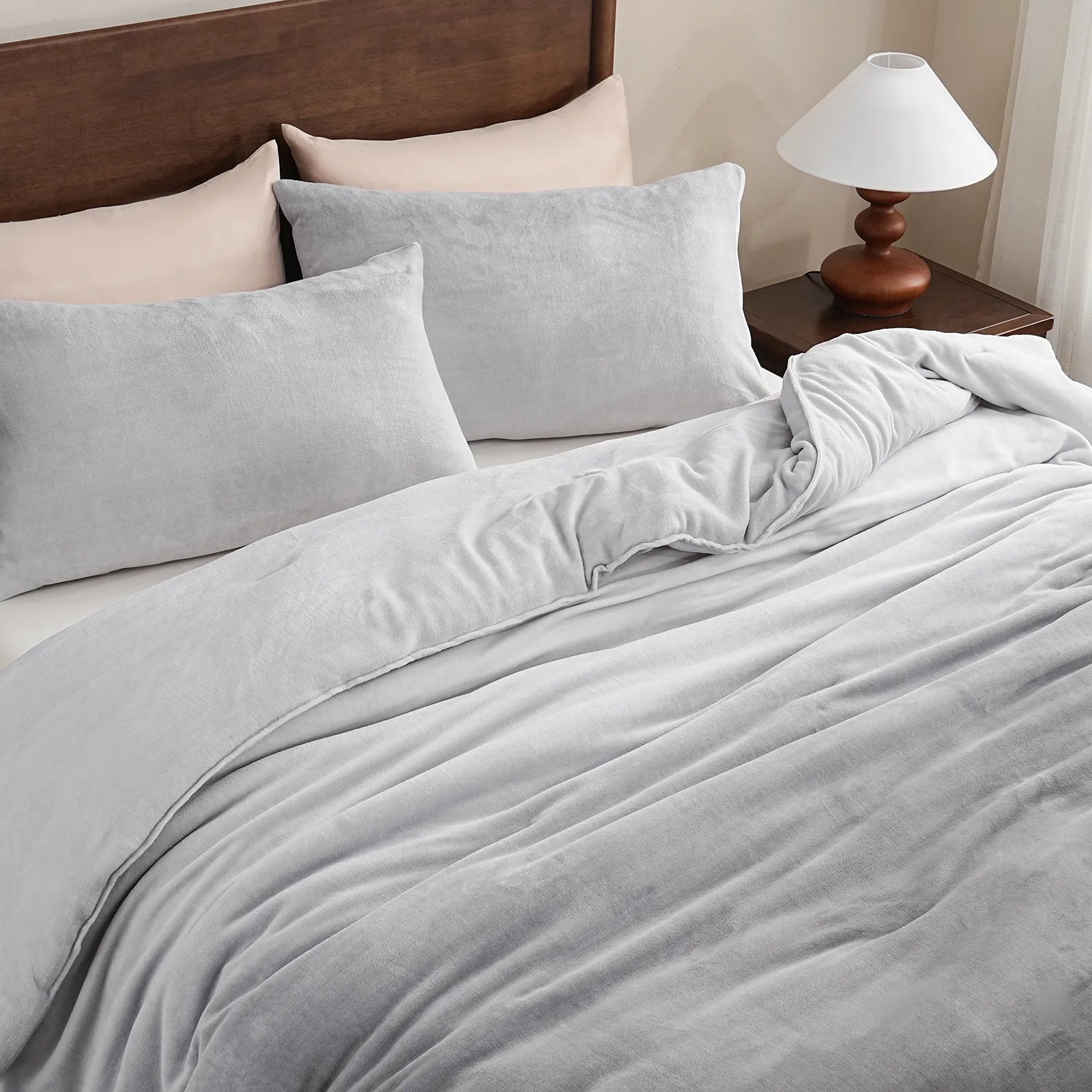 gradient grey milk velvet comforter set king