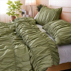 green rope embroidered comforter set king