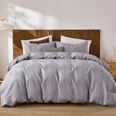 grey pinstripe comforter sets