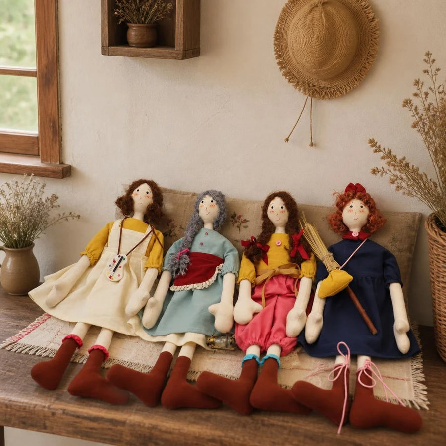 handmade rag dolls vintage cottagecore nursery decor