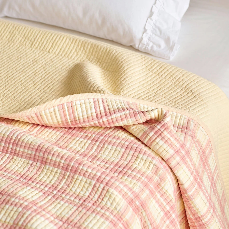 haven-plaid-yarn-dyed-quilt-blush-haven-butter-yellow-reverse-texture-detail