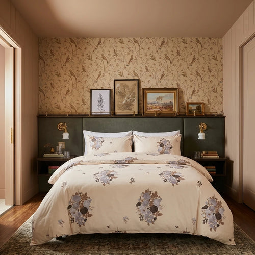 heirloom botanical bouquet duvet cover set vintage manor style