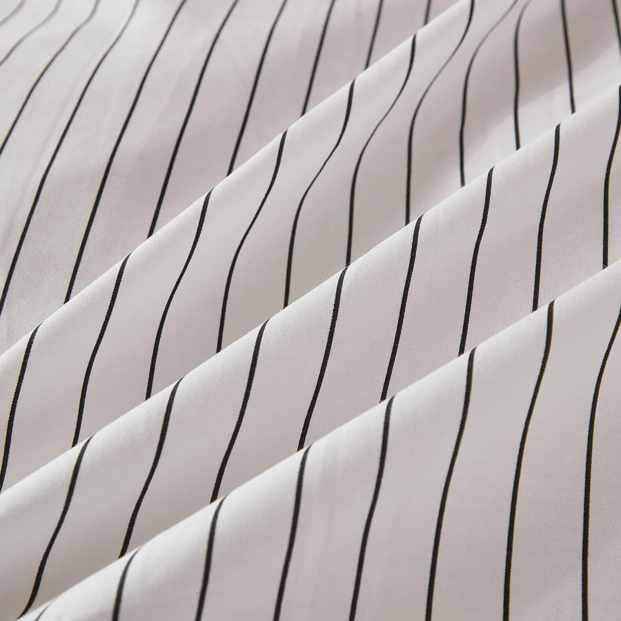 ink pin stripe comforter cover easy care details