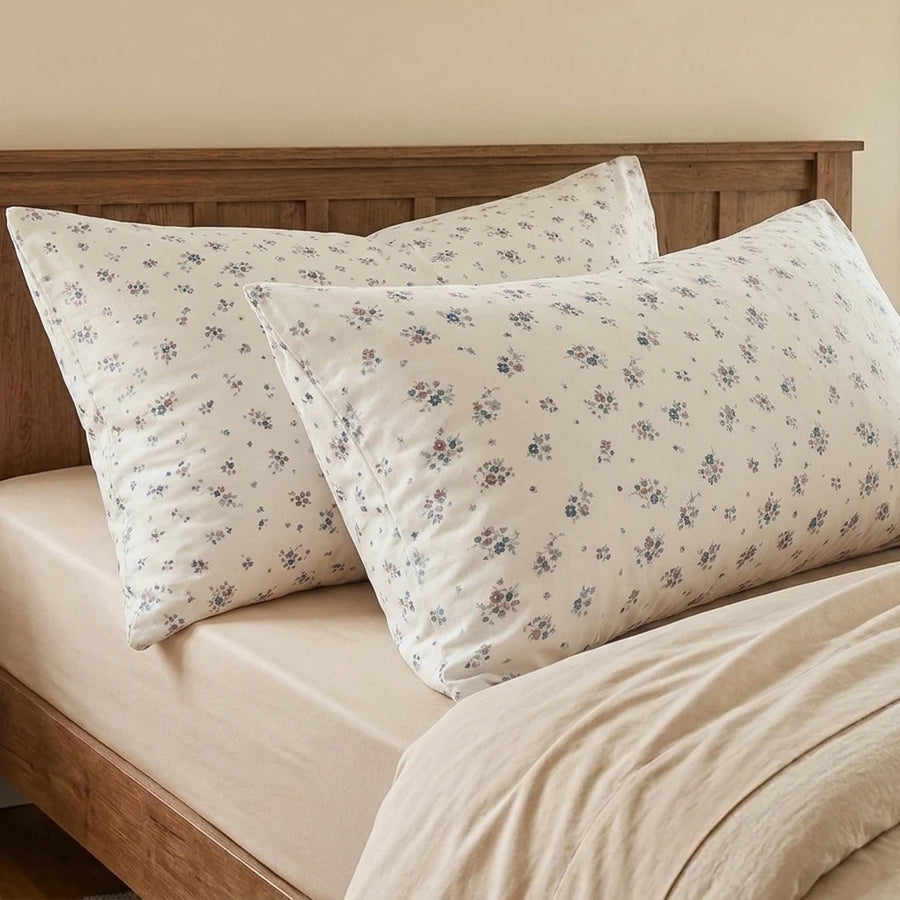 matching botanical print pillowcases set of 2 soft cotton