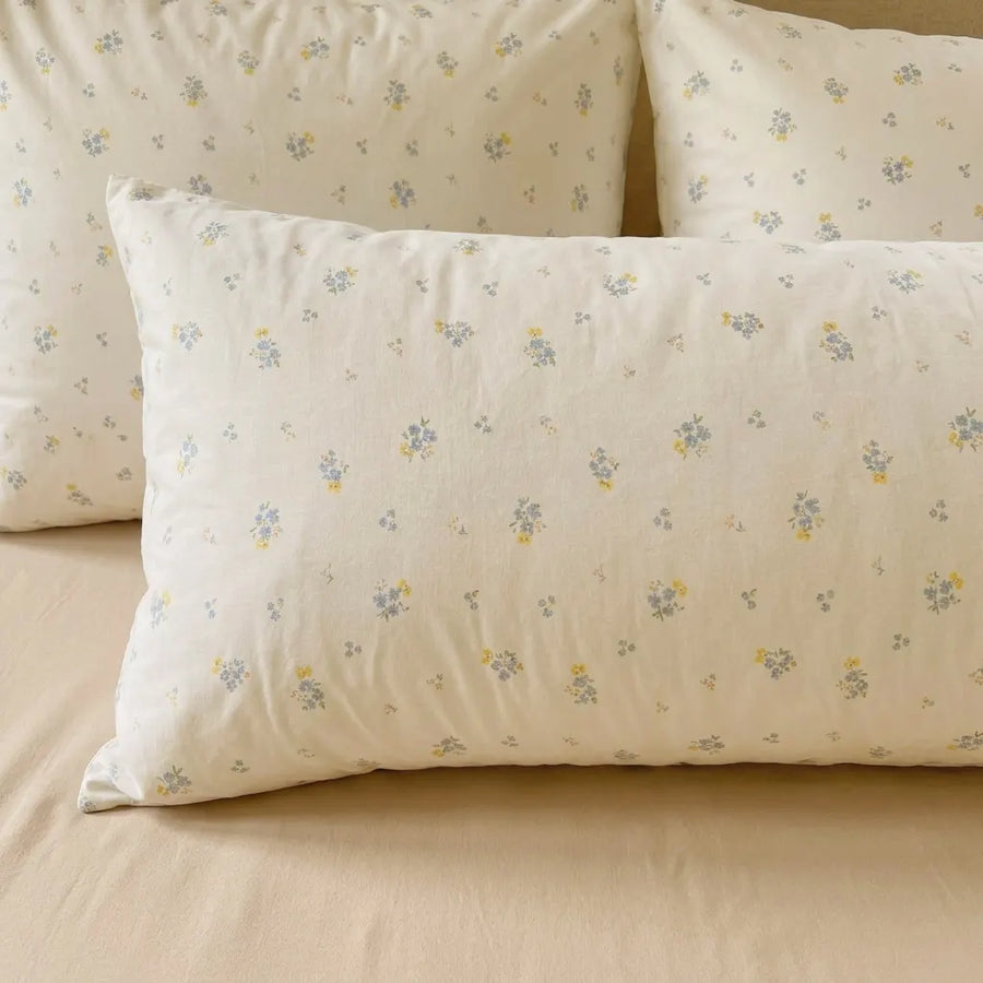 matching wildflower pillow shams botanical bedroom decor