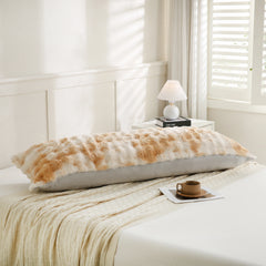 milk brown rabbit velvet long pillowcase queen