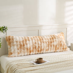 milk brown rabbit velvet long pillowcase