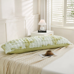 milk green rabbit velvet long pillowcase king