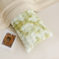 milk green rabbit velvet long pillowcase queen