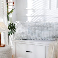 milk grey rabbit velvet long pillowcase king size