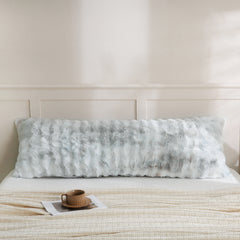 milk grey rabbit velvet long pillowcase