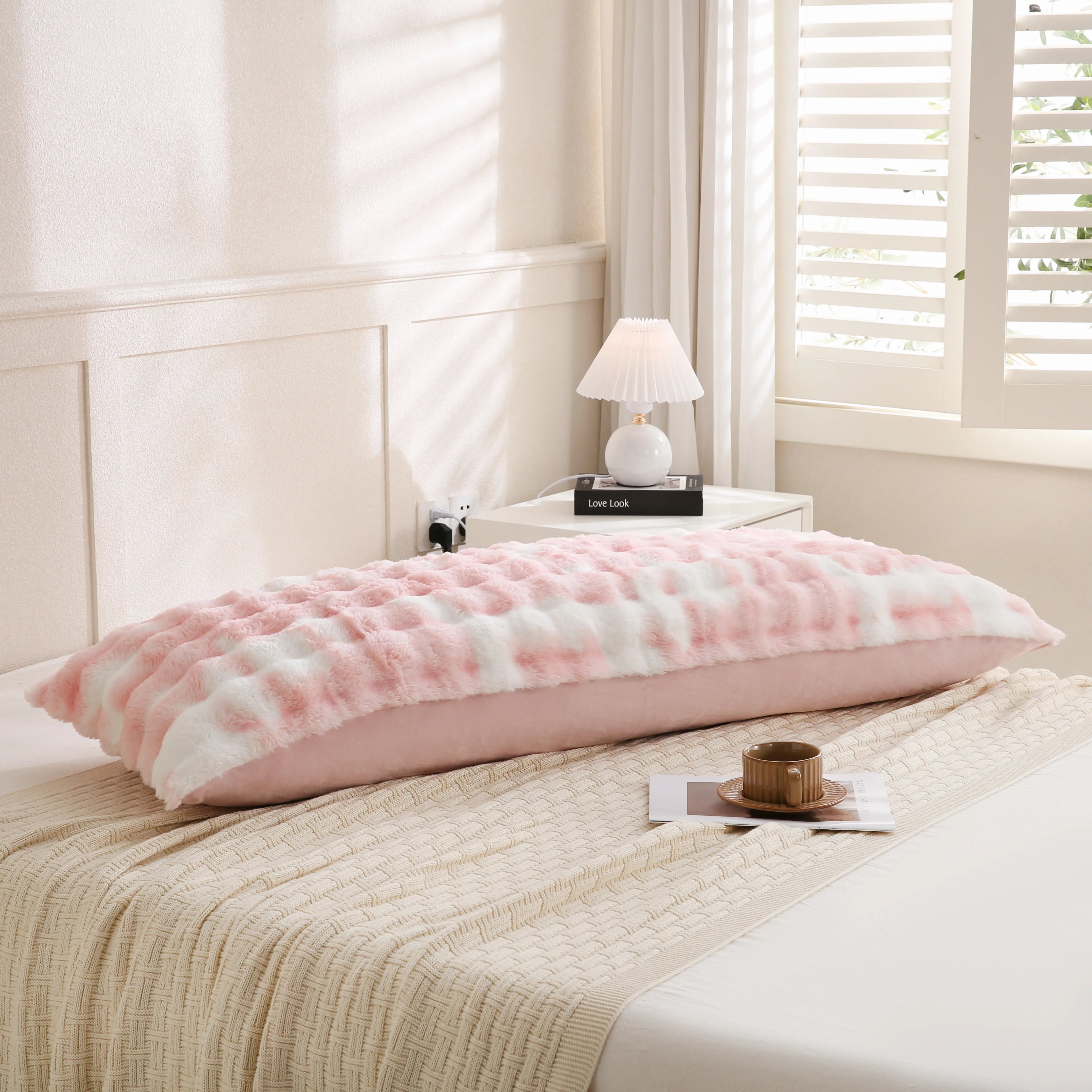 milk pink rabbit velvet pillowcases