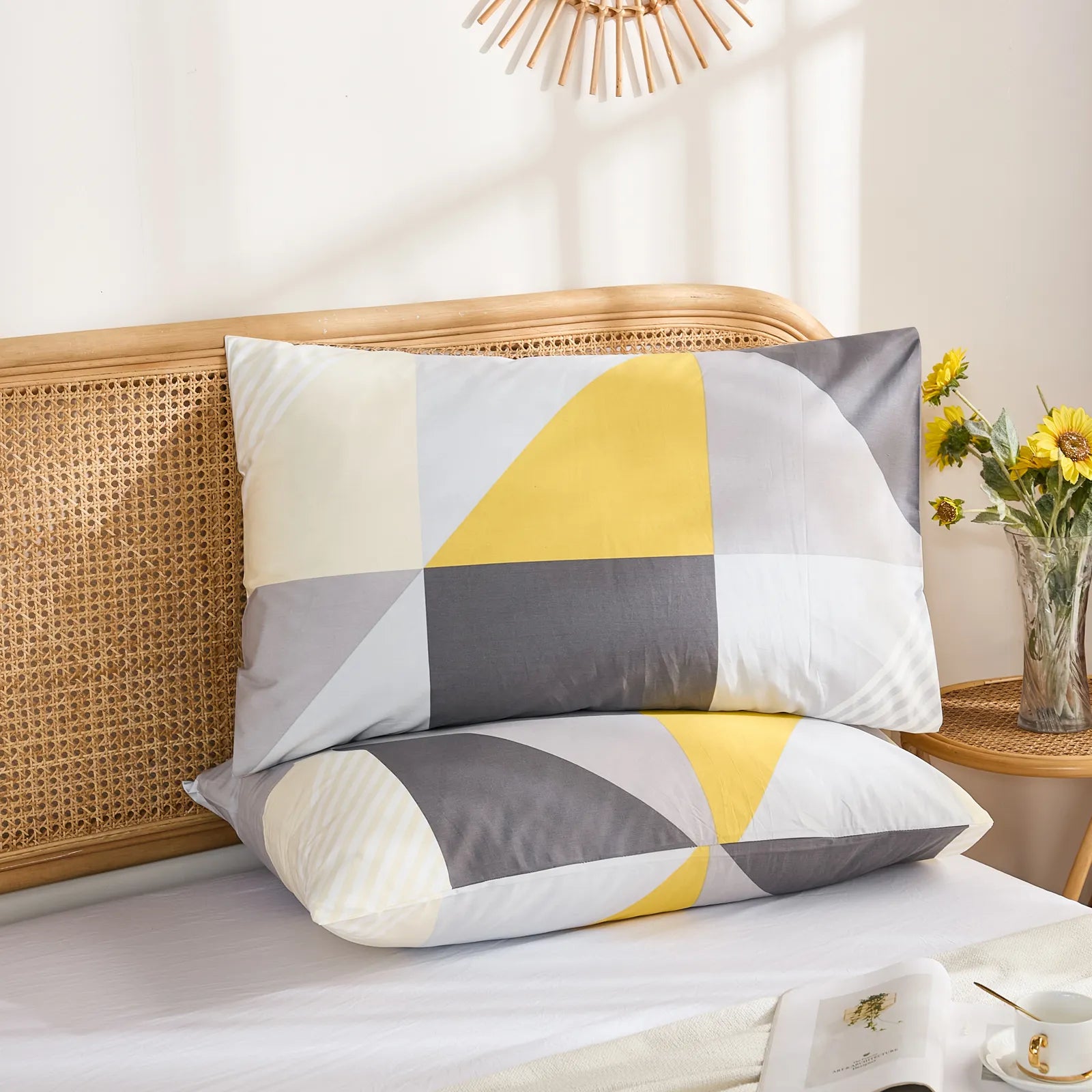 Minimal Life Cotton Pillowcases front stacked view