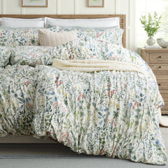 Multicolor floral cotton duvet set full display