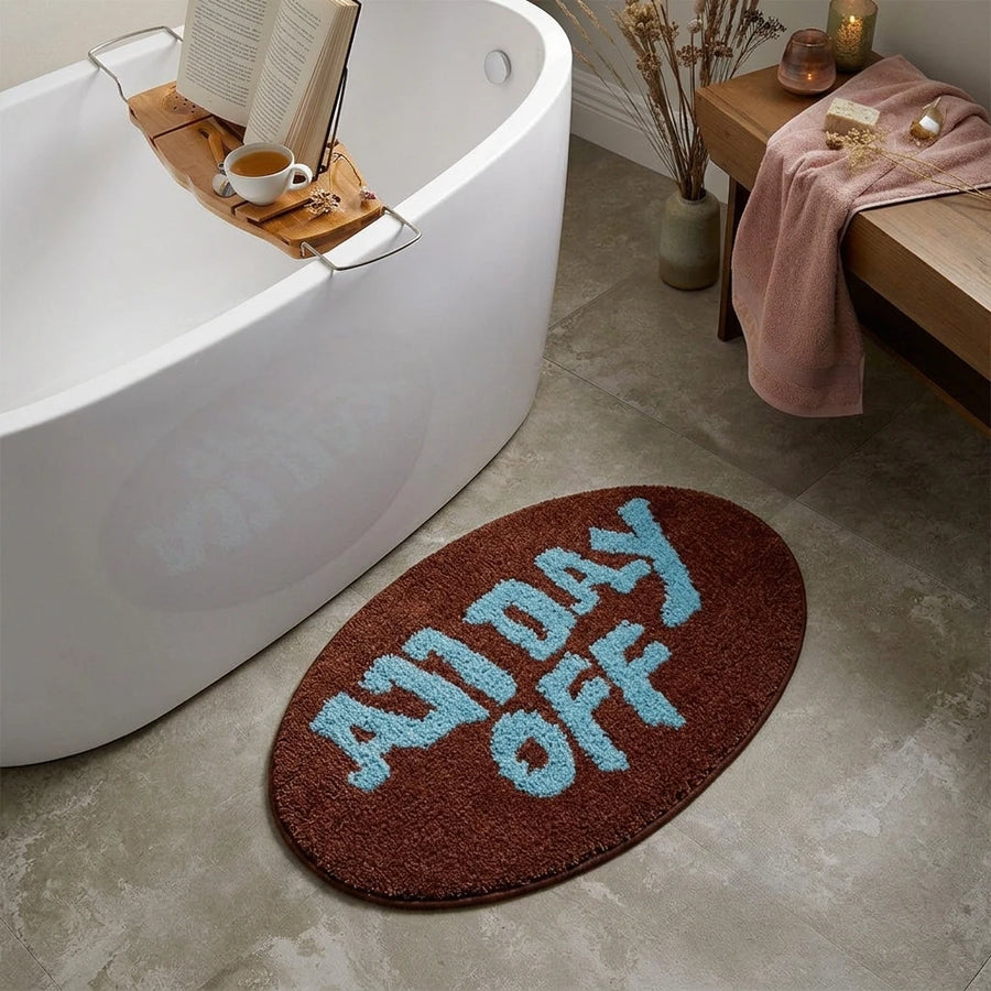 off duty rug espresso sky bathroom tub decor scene