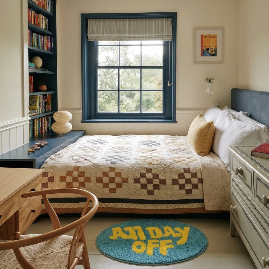 off duty rug sky lemon bedroom accent rug scene