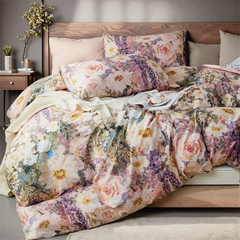 floral bedding in modern decor