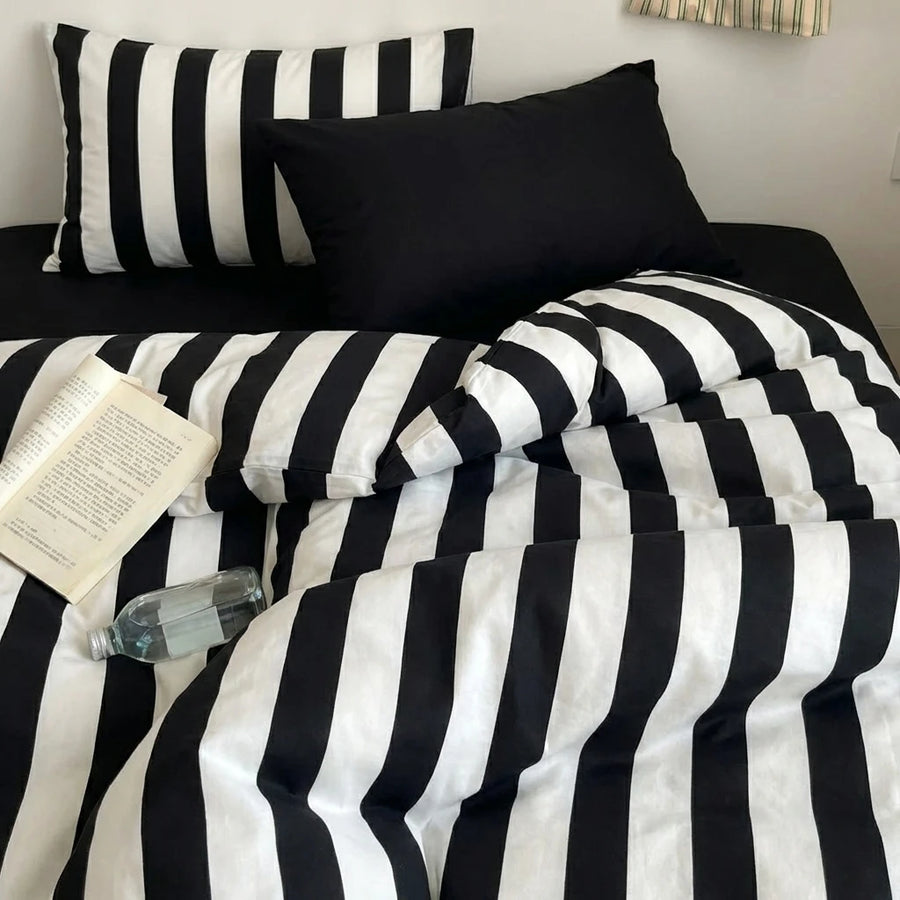 onyx stripe high density cotton fabric detail